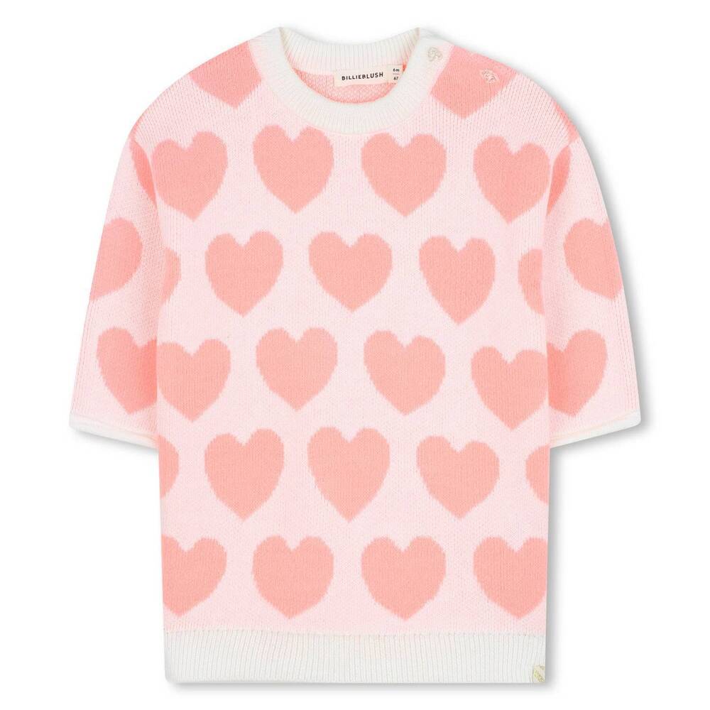 NEW BILLIEBLUSH girls heart sweater dress in ivory